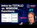 Tableau Totals Intro to TOTAL vs WINDOW - functions