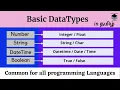 Basic DataTypes for programming in Tamil Part 3 Types of DataTypes Learn the Concept Easily