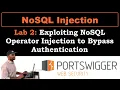 NoSQL Injection 2 Exploiting NoSQL Operator Injection to Bypass Authentication