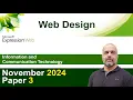 Expression Web 2024 November Paper 3 Web Design IGCSE 0417 ICT