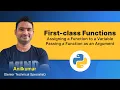 Python Class-40 First Class Functions in Telugu
