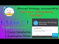 Introduction To Programming Using Python Class-1 MTA CERTIFICATION SRINIVASA TECH SKILLS