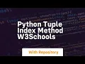 Python Tuple index Method W3Schools