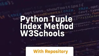 Python Tuple index Method W3Schools