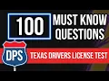 Texas Drivers License Test Study Guide 2026 100 Must Know Questions