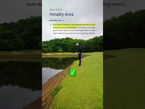 What happens if your ball ends up in a pond that isn’t marked with lines or stakes?