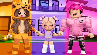 Me ADOPTA una FAMILIA de UN SOLO COLOR en Brookhaven Roblox