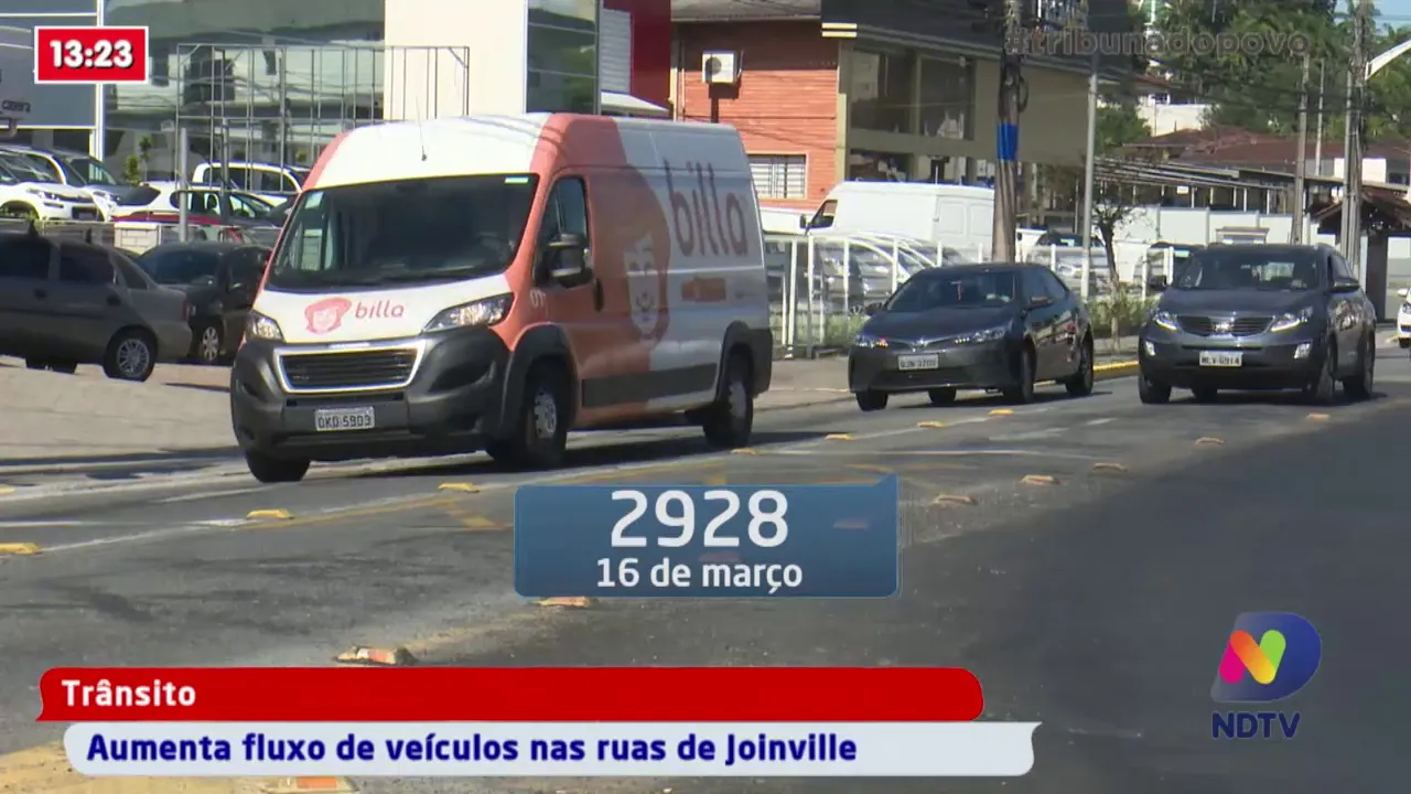 Trânsito: Aumenta fluxo de veículos nas ruas de Joinville