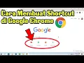 Cara Membuat shortcut di Google Chrome Laptop