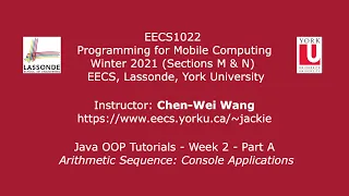EECS1022 W21 - Java Tutorials