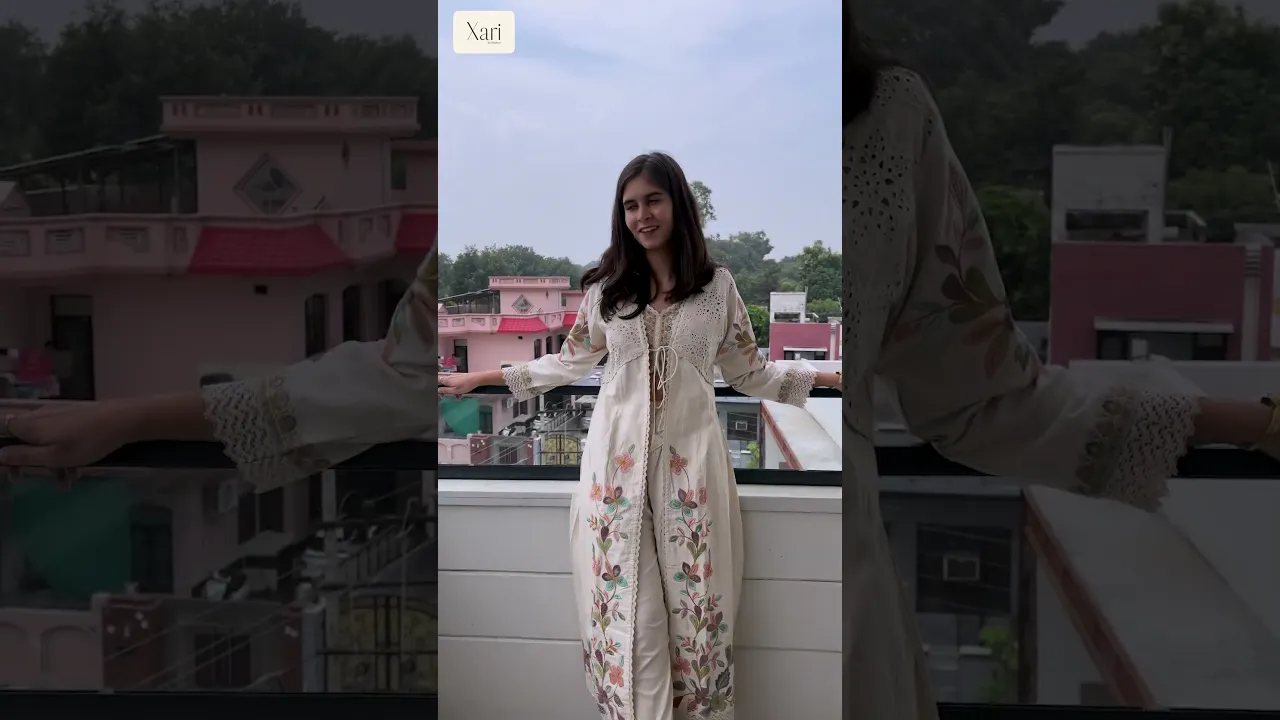 Elegant Jute Cotton 3 Piece Dress