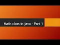 Math class in java Part I Java For ICSE Students