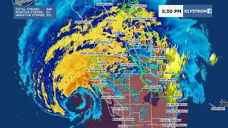 Hurricane Milton landfall on radar
