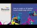 Creating a perfect bound double page spread