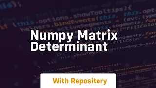numpy matrix determinant