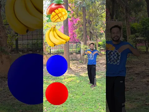 balloon to Grapes, Mango, grapes  & Apple - Fruits names magic video