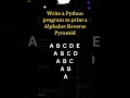 Alphabet reverse pyramid using python question