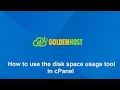 cPanel Tutorial How to use the disk space usage tool in cPanel