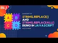 String replace and String replaceAll demo in JavaScript