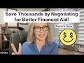 How to Negotiate Financial Aid for Admitted Students