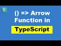 Arrow Function in Typescript Each One Teach One