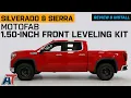 2019-2026 Silverado 1500 MotoFab 1 50-Inch Front Leveling Kit Review Install