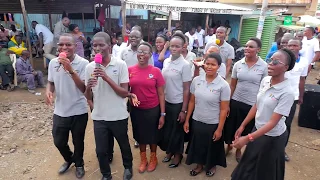 heroes of faith perfoming at mbita market mavuno