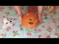 Pumpkin carving template Scary face