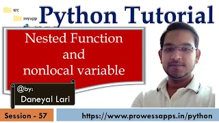 Python Tutorial for Beginners Nested function and nonlocal variables