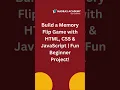 Memory Flip Game with HTML CSS JS Beginner Project Idea