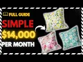 MAKE PASSIVE INCOME selling Pillow Covers using FREE AI TOOLS