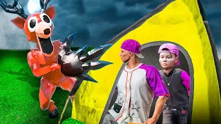 99 de NOPTI in PADURE cu FRATELE meu MIC in GTA 5!