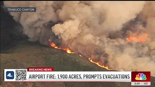 Fire in Trabuco Canyon scorches over 2,000 acres