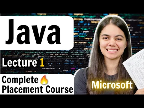 Introduction to Java Language | Lecture 1 | Complete Placement Course - YouTube thumbnail
