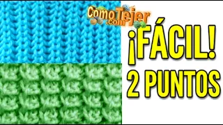 Cómo Tejer 2 Puntos Imprescindibles: Elástico y Conchitas 2 en 1 Solo 2 carreras cada uno (1948)