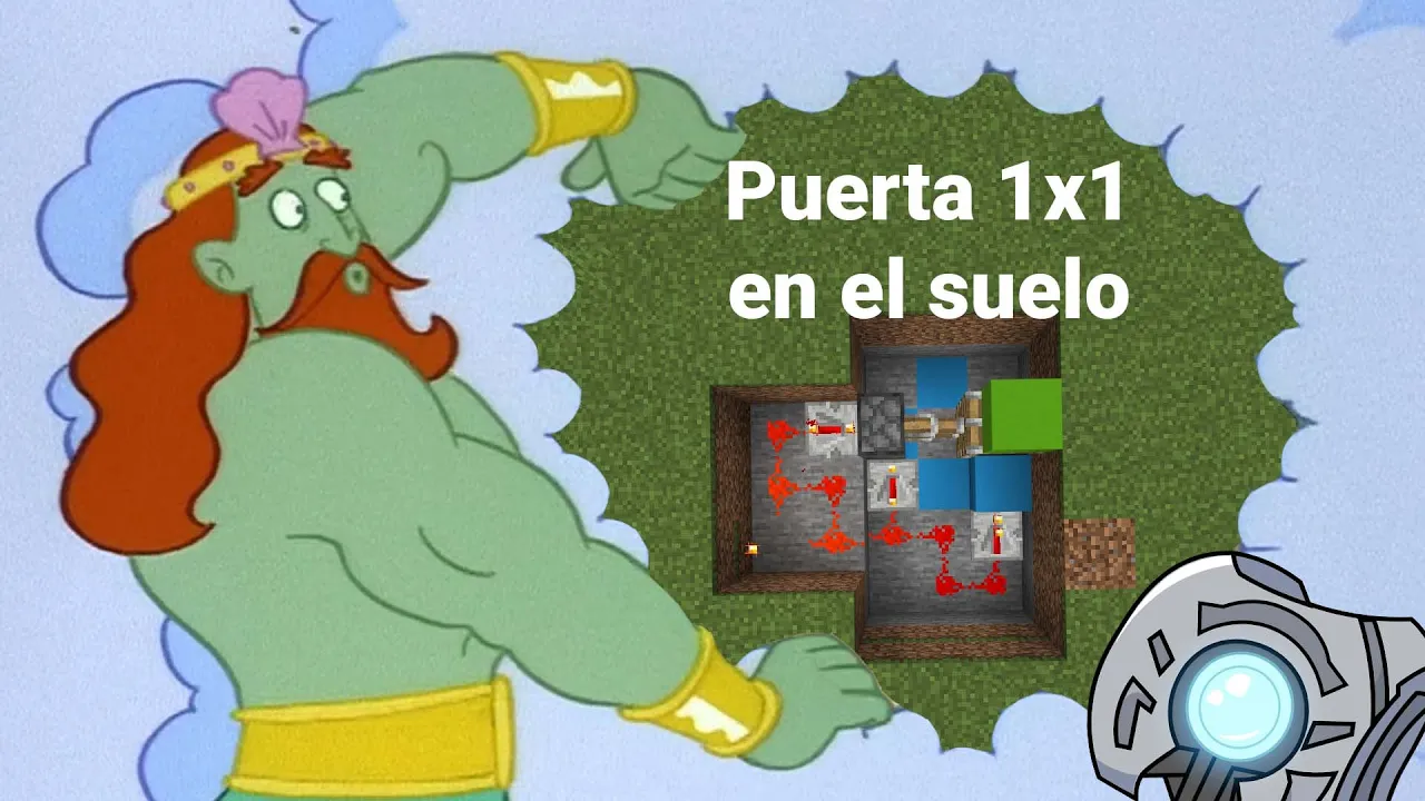 Tutorial Minecraft Bedrock: puerta en el suelo 1x1