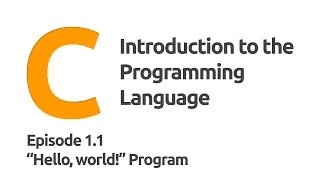 1 1 Intro to C - Hello world Program