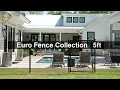 5ft Euro Black Steel Fence
