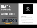 AMAZON INTERVIEW QUESTION Valid Parentheses LeetCode problem 20