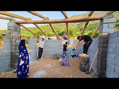 Download MP3 Installing Wooden Beams for Milad and Mahin's Roof | Amir's Family Teamwork