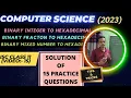 Binary to Hexadecimal conversion solutions isc computer science with java data representation