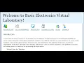 Basic Electronics Virtual Laboratory First Lab