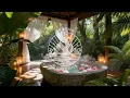 Luxury Jungle Spa Ambience | Tropical Rainforest Sounds & Steamy Stone Bath | 4K