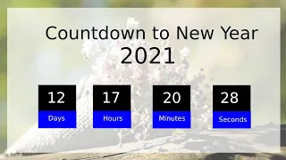 Countdown Timer Html Countdown Clock Countdown New Year 2021 Tutorials Design