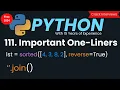 Important One-Liners Python tips and tricks