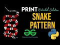 Print Matrix In Snake Pattern geeksforgeeks Python