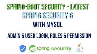 Spring Security 6 with Spring Boot 3 Admin User Login Roles Permissions Latest