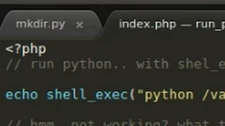 PHP tutorial run Python from PHP in Ubuntu