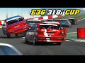 Lagu BMW E36 318ti cup | Spectacular racing | crash, jumping over curbs, spins | 2025 Zolder