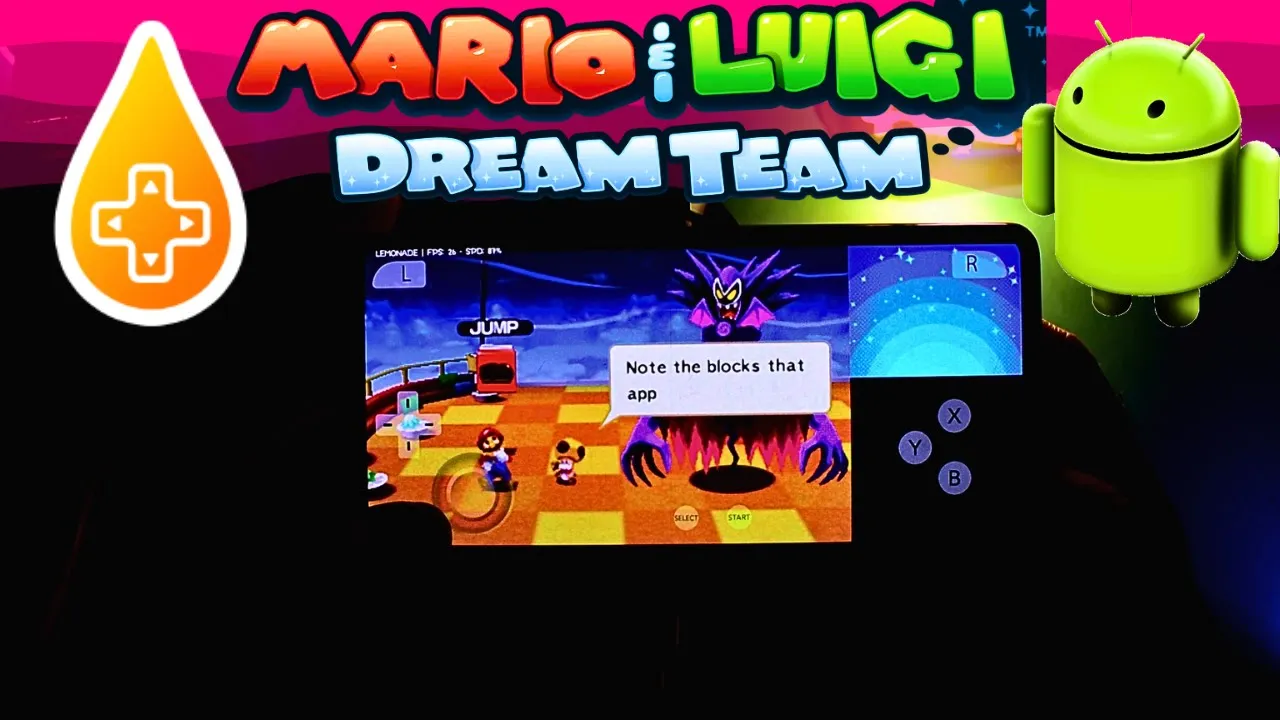 Mario & Luigi Dream Team - Android Gameplay - Lemonade 3DS Emulator
